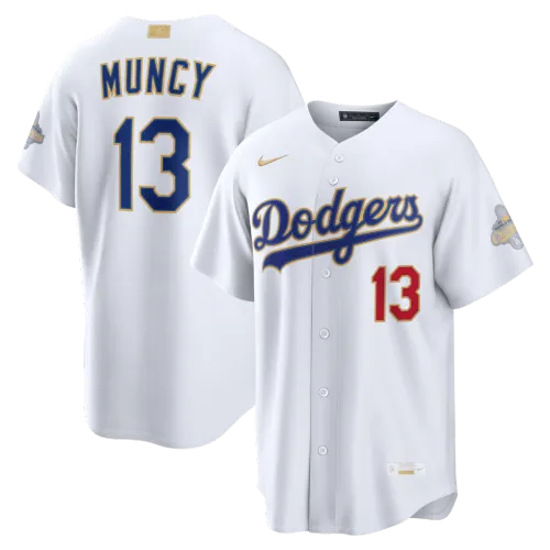 Max Muncy Los Angeles Dodgers Nike 2026 Gold Collection Stadium Jersey - White