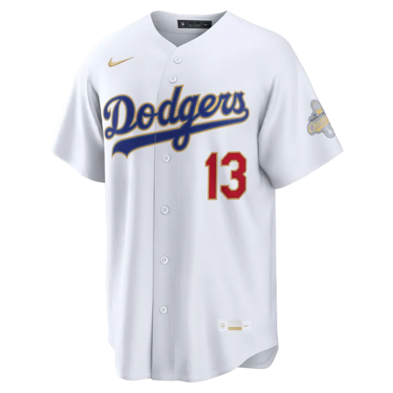 Max Muncy Los Angeles Dodgers Nike 2026 Gold Collection Stadium Jersey – White