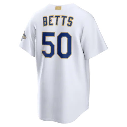 Mookie Betts Los Angeles Dodgers Nike 2026 Gold Collection Stadium Jersey – White
