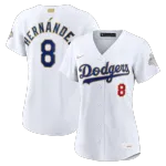Maglia da stadio Nike da donna della collezione Gold 2026 di Enrique Hernández dei Los Angeles Dodgers - Bianca Enrique Hernández Los Angeles Dodgers Nike Women’s 2026 Gold Collection Stadium Jersey – White