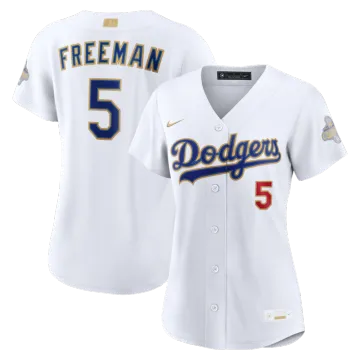 Freddie Freeman Los Angeles Dodgers Nike Women's 2026 Gold Collection Stadium Jersey - White