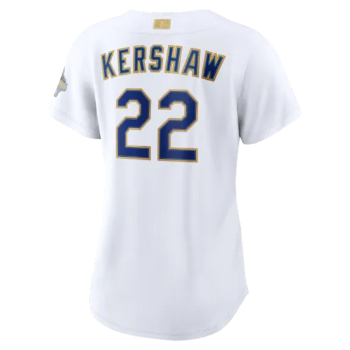 Clayton Kershaw Los Angeles Dodgers Nike Women’s 2026 Gold Collection Stadium Jersey – White