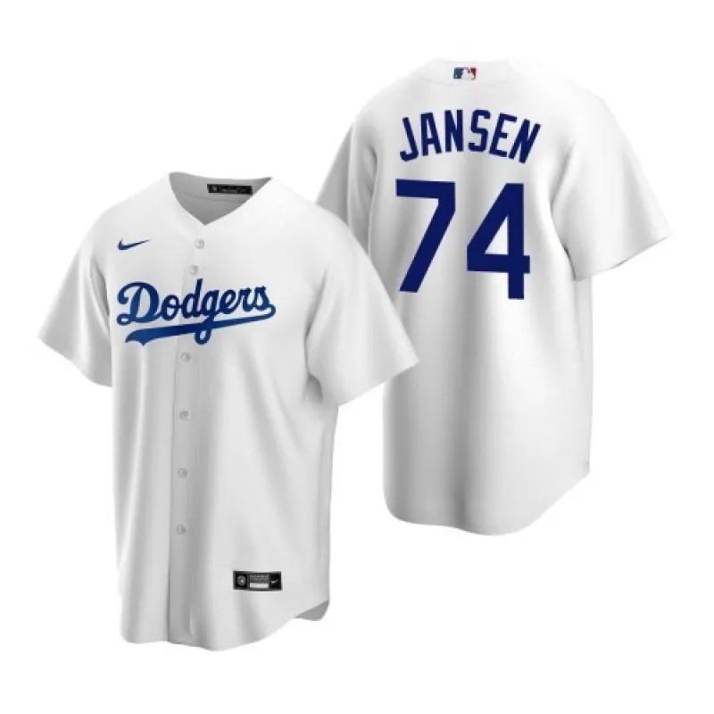 Men’s Los Angeles Dodgers Kenley Jansen #74 Nike White 2020 Home Jersey