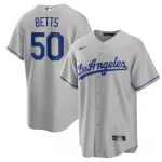 Camisola dos Los Angeles Dodgers Mookie Betts Nike Gray Alternate 2020 para homem