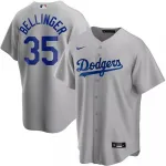 Maglia Los Angeles Dodgers Cody Bellinger #35 Nike grigio alternativo 2020 Uomo