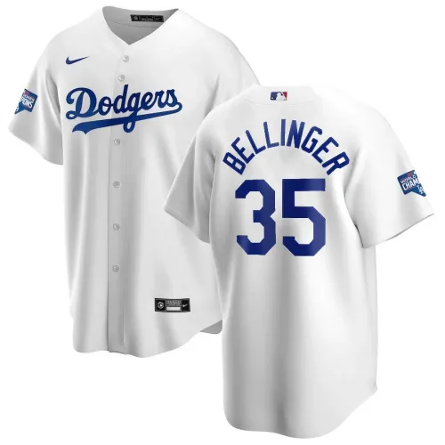 Camiseta Los Angeles Dodgers Cody Bellinger #35 Nike White Alternate 2020, Hombre