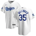 Maglia Los Angeles Dodgers Cody Bellinger #35 Nike White Alternate 2020 Uomo