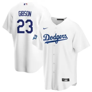 Hommes Los Angeles Dodgers Kirk Gibson #23 Nike White 2020 World Series Champions Home Jersey