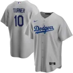 Camisola dos Los Angeles Dodgers Justin Turner #10 Nike Cinzenta 2020 para homem