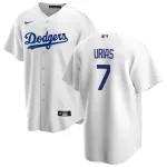 Maglia da uomo dei Los Angeles Dodgers Julio Urías #7 Nike Bianco 2020 Home