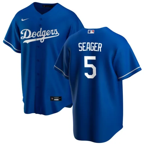 Herren Los Angeles Dodgers Corey Seager #5 Nike Royal Alternate 2020 Trikot