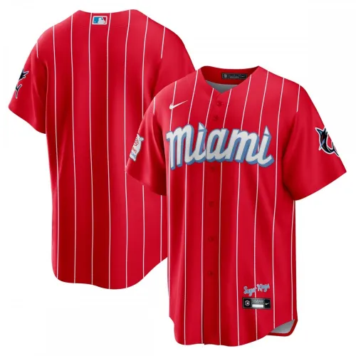 Miami Marlins Nike 2021 City Connect Réplica de Camisola - Vermelho