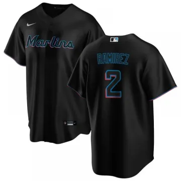Hommes Miami Marlins Harold Ramirez #2 Nike Black Alternate 2020 Jersey