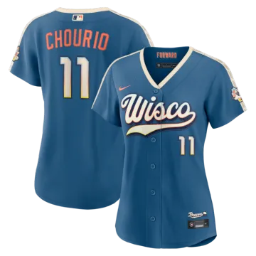 Jackson Chourio Milwaukee Brewers Nike Women's 2026 City Connect Stadium Jersey - Mineral Blue