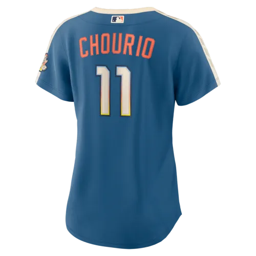 Jackson Chourio Milwaukee Brewers Nike Women’s 2026 City Connect Stadium Jersey – Mineral Blue