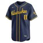 Jackson Chourio Milwaukee Brewers Nike Alternate 2 Limited Jersey – Navy