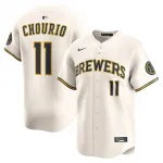 Jackson Chourio Milwaukee Brewers Nike Home Limited Jersey - Cream Jackson Chourio Milwaukee Brewers Nike Home Limited Jersey – Cream