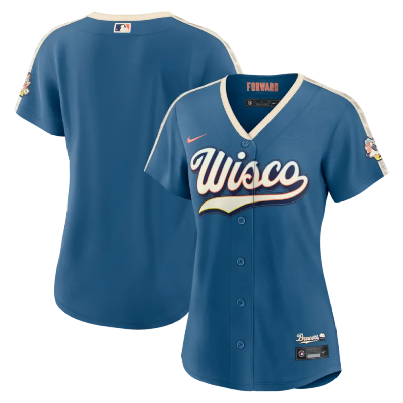 Milwaukee Brewers Nike Women’s 2026 City Connect Stadium Jersey – Mineral Blue