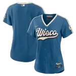 Milwaukee Brewers Nike Women's 2026 City Connect Stadium Jersey - Mineral Blue Milwaukee Brewers Nike Women’s 2026 City Connect Stadium Jersey – Mineral Blue