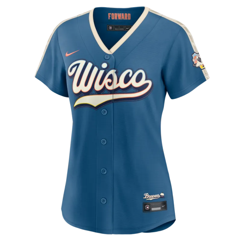 Milwaukee Brewers Nike Women’s 2026 City Connect Stadium Jersey – Mineral Blue