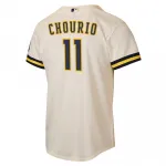 Jackson Chourio Milwaukee Brewers Nike Youth Home Stadium Jersey – Cream