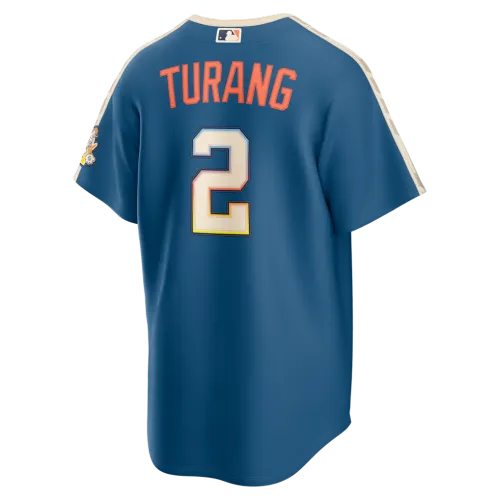 Brice Turang Milwaukee Brewers Nike 2026 City Connect Stadium Jersey – Mineral Blue