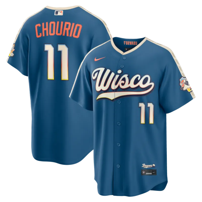 Jackson Chourio Milwaukee Brewers Nike 2026 City Connect Stadium Jersey – Mineral Blue