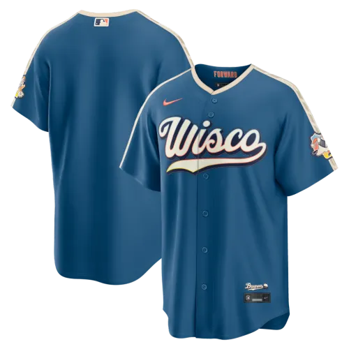 Milwaukee Brewers Nike 2026 City Connect Stadiontrikot – Mineralblau