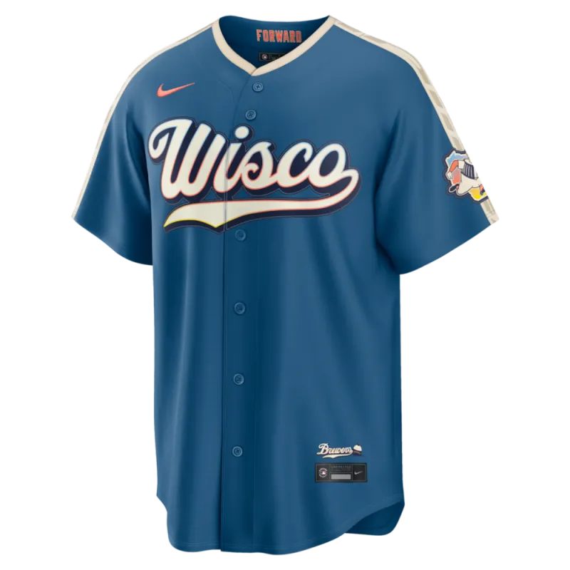Milwaukee Brewers Nike 2026 City Connect Stadium Jersey – Mineral Blue
