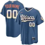 Milwaukee Brewers Nike 2026 City Connect Stadium Custom Jersey - Mineral Blue