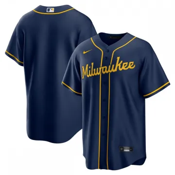 Milwaukee Brewers Réplica da camisola de equipa Nike Alternate - Marinha