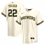 Christian Yelich Milwaukee Brewers Nike Alternate Replica Player Jersey - Crème