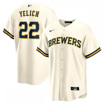 Christian Yelich Milwaukee Brewers Nike Alternate Replica Player Jersey - Crème
