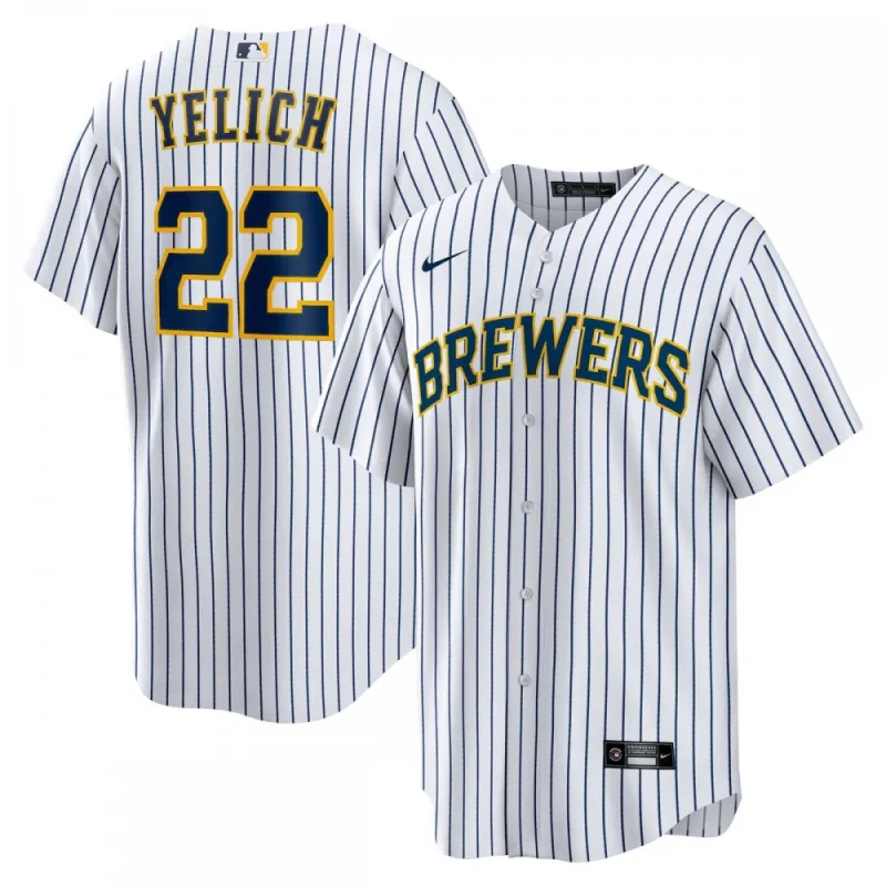 Christian Yelich Milwaukee Brewers Nike Alternate Replica Player Jersey – White