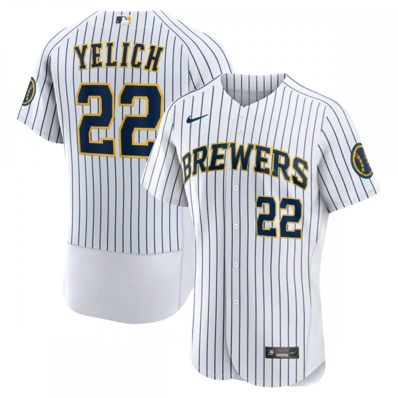 Christian Yelich Milwaukee Brewers Nike Team Alternate Authentic Player Jersey – White