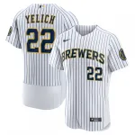 Christian Yelich, Milwaukee Brewers: Nike Team Alternate Authentic Spielertrikot – Weiß Christian Yelich Milwaukee Brewers Nike Team Alternate Authentic Player Jersey – White