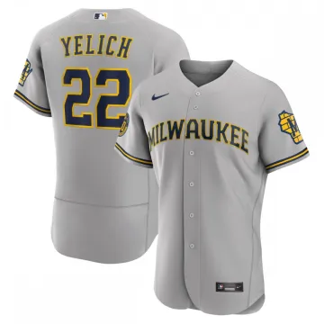 Christian Yelich Milwaukee Brewers Nike Road Authentic Player Jersey - Gray