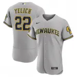 Christian Yelich Milwaukee Brewers Nike Road Authentic Player Jersey - Gray Christian Yelich Milwaukee Brewers Nike Road Authentic Player Jersey – Gray