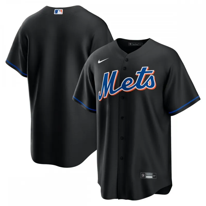 New York Mets Nike 2022 Alternate Replica Team Jersey – Black