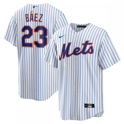 Javier Báez New York Mets Nike Home Maglia Ufficiale Replica Giocatore - Bianco