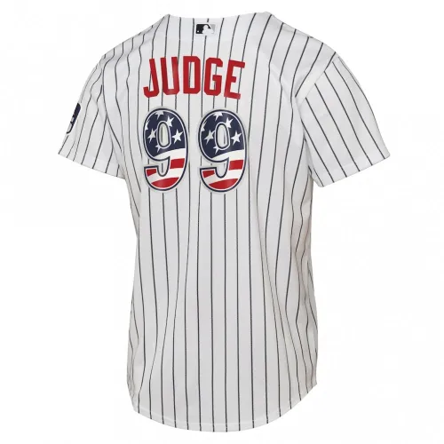 Aaron Judge New York Yankees Nike Youth USA 250 Fourth of July Home Replica Jersey – White