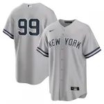 Maillot Nike « Road Replica » des Yankees de New York avec le nom du joueur Aaron Judge - Gris