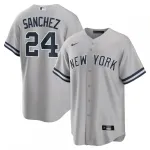 Maillot Nike « Road Replica » des Yankees de New York avec le nom du joueur Gary Sanchez - Gris