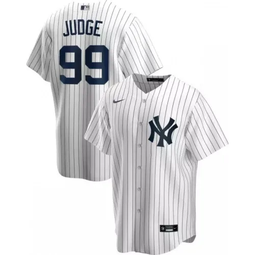 Maillot domicile blanc 2020 des Yankees de New York pour homme, Aaron Judge, numéro #99, Nike