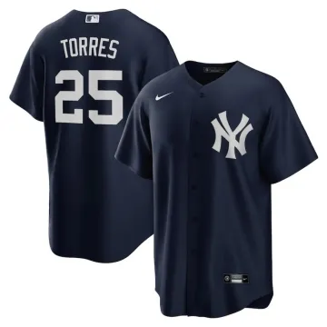Maillot alternatif Nike bleu marine des Yankees de New York pour hommes, Gleyber Torres, numéro #25