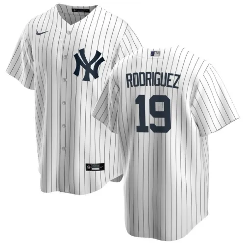 Nike-shirt voor heren van de New York Yankees, Alex Rodriguez #19, wit, thuisuitvoering 2020
