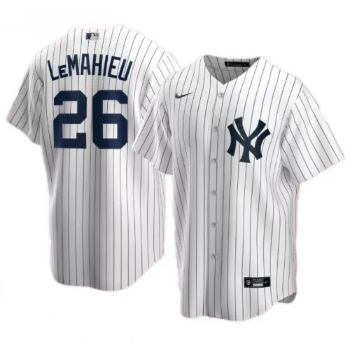 Herren-Trikot der New York Yankees, DJ LeMahieu, #26, Nike, weiß, Heimtrikot 2020