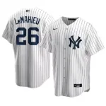 Maglia da casa Nike bianca 2020 da uomo dei New York Yankees con il numero #26 di DJ LeMahieu
