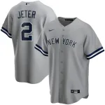 Maillot domicile gris 2020 des Yankees de New York pour homme, Derek Jeter #2, Nike
