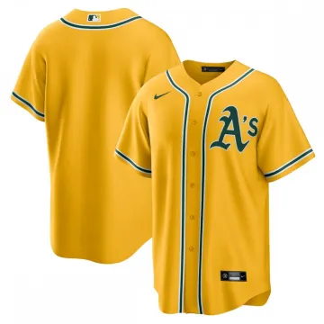 Camiseta Nike Alternate Replica del Equipo Atléticos de Oakland - Dorada